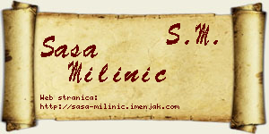 Saša Milinić vizit kartica